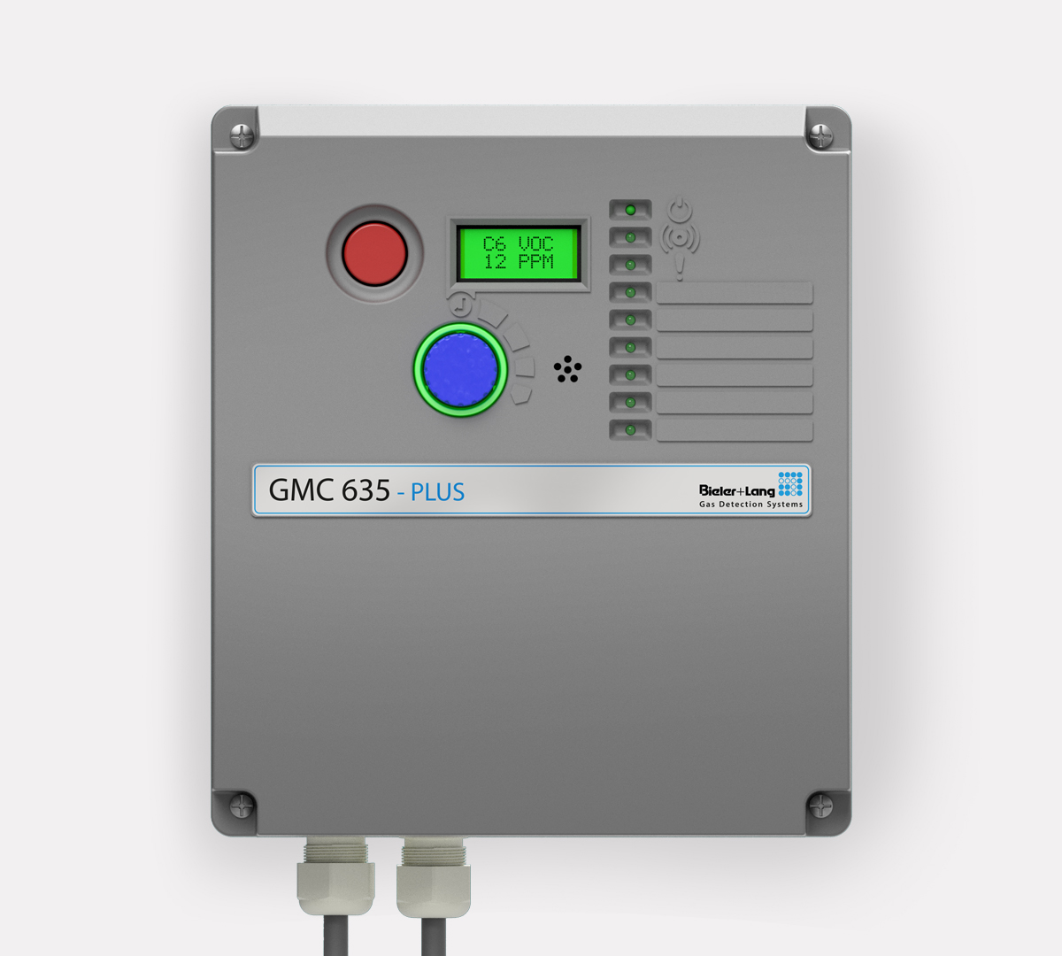 Bieler+Lang_GMC 635-PLUS_small format_economical_digital_controller_2-wire_BUS_gasdetection_for_32_detectors_jogwheel_disp