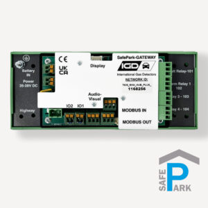 SafePark_GATEWAY-C_Bieler+Lang_Parkhaus_Gaswarnanlage_digitales_2-Draht-BUS-Auswertegerät_bis_32_Messtellen_für_DIN-Schiene_Front