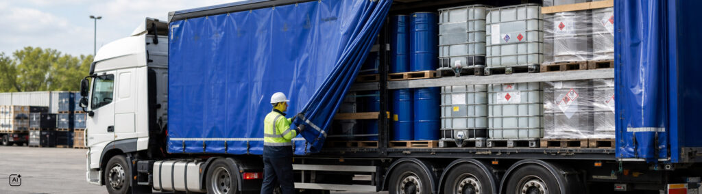 Bieler+Lang_Gaswarneinrichtungen_Sattelschlepper_mit_Gefahrstoffen_vor_dem_Entladen