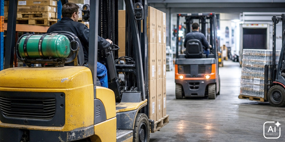 Bieler+Lang_Gaswarneinrichtungen_für_Spedition, Logistik und Gefahrstofflager_Emisionen_durch_Flurförderzeuge und Stapler
