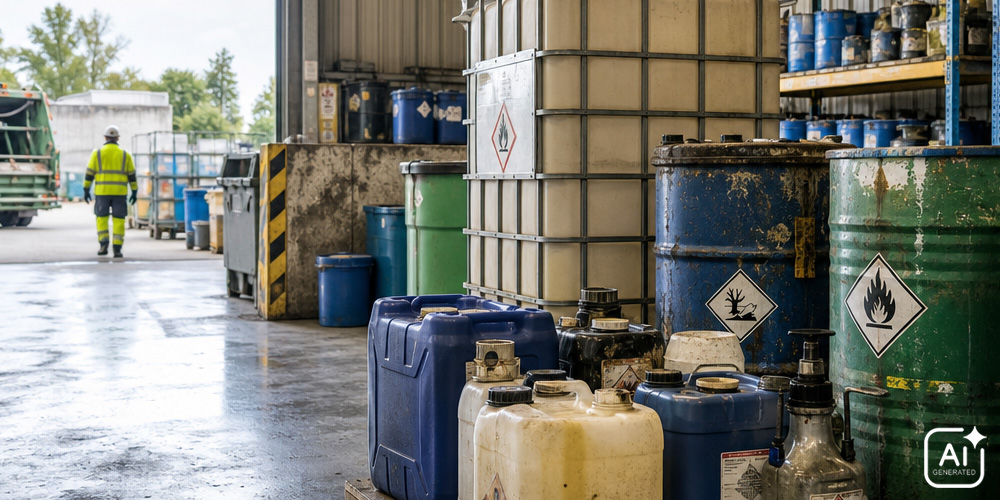 Bieler+Lang_Gasgefahren_und_explosionsfähige_Atmosphären_in_Gefahrstofflagern_der_Abfallwirtschaft_bei_Sammelstellen und Zwischenlagern
